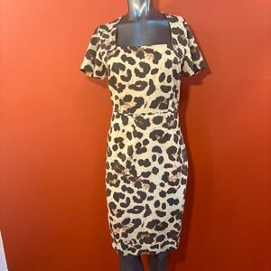 Banana Republic Leopard Print Dress Size 8